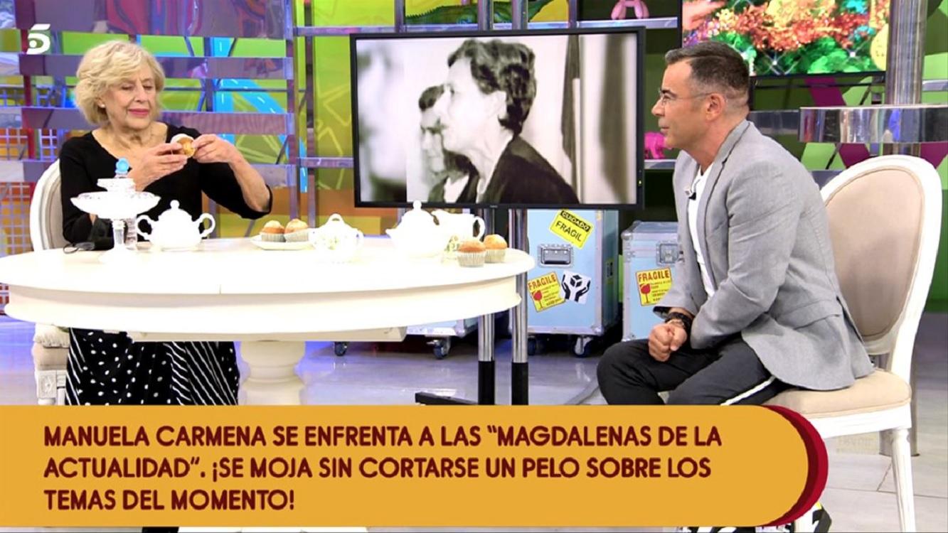 Manuela Carmena en 'Sálvame'. Telecinco.