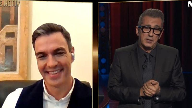 Pedro Sánchez sorprende a Buenafuente en el último programa de Late Motiv. Movistar.