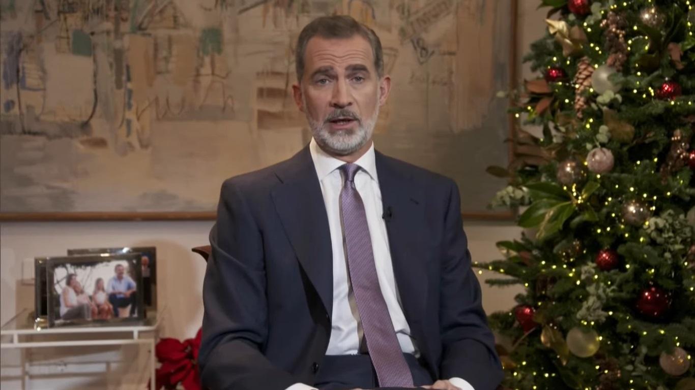 Felipe VI durante su discurso de Navidad de 2021. Casa Real.