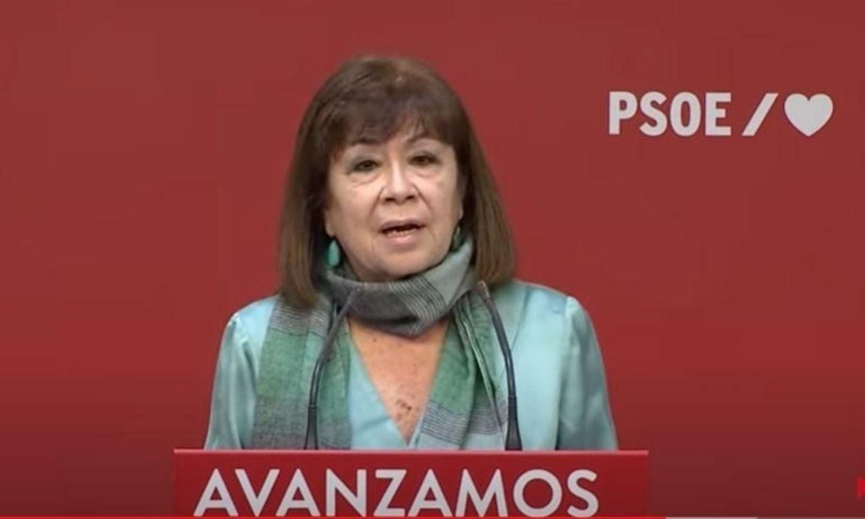 La presidenta del PSOE, Cristina Narbona