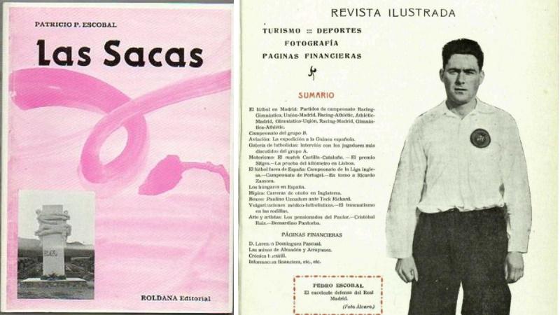 Portada de Las Sacas, el libro de Escobal, y su portada en la revista Gran Vida de 1926