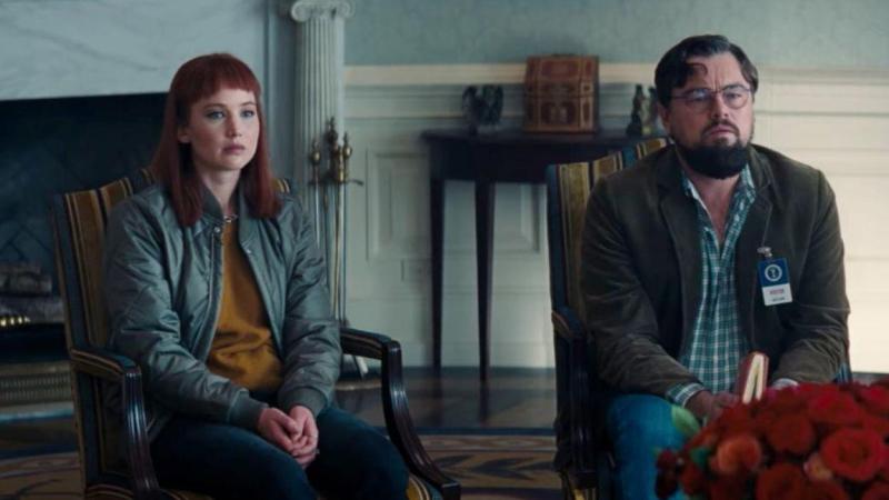 Imagen de la película 'No mires arriba' ('Don't look up'). Netflix.