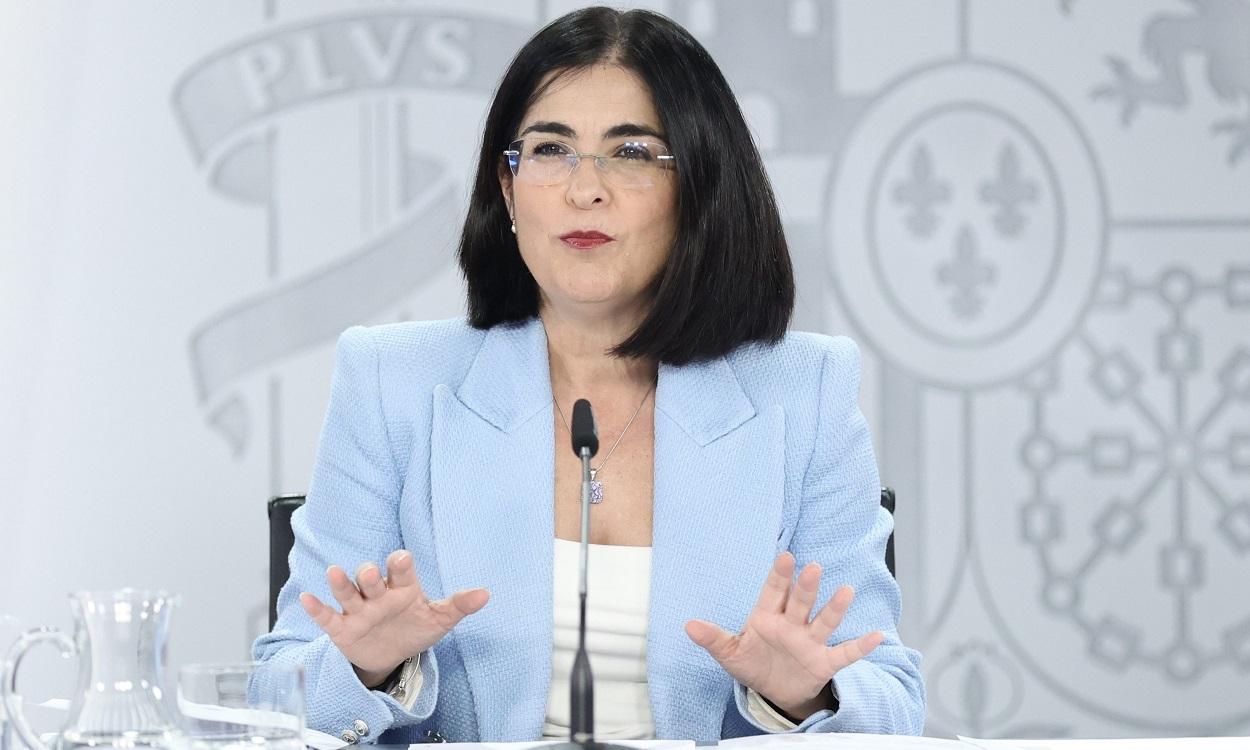 La ministra de Sanidad, Carolina Darias, comparece tras una reunión extraordinaria del CISNS. EP