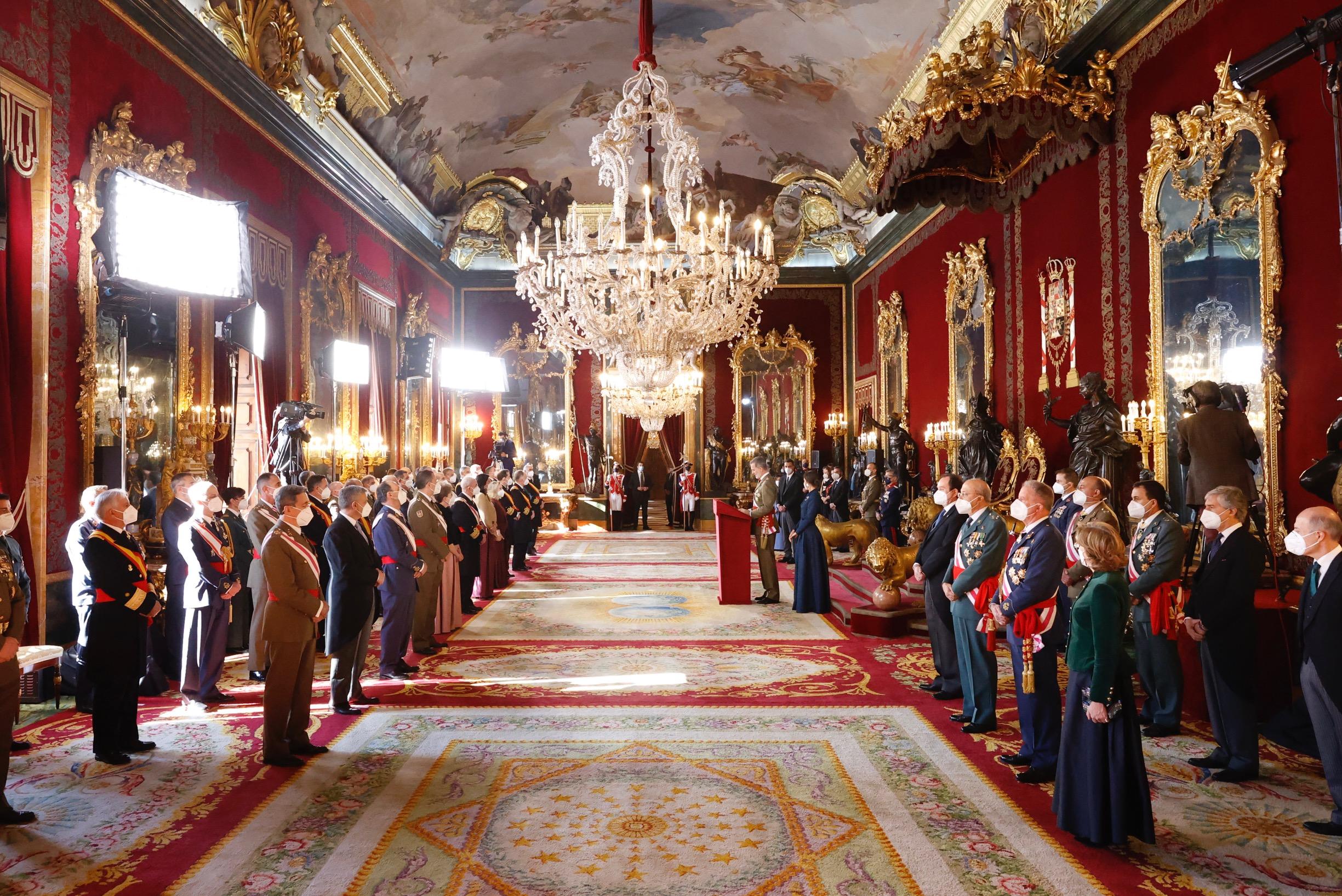 Celebración de la Pascua Militar en el Salón del Trono del Palacio Real. Casa Real