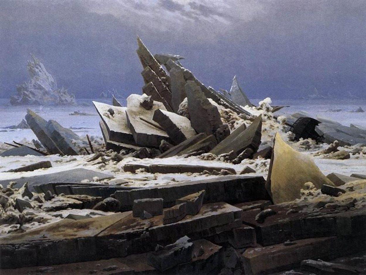 'El mar de hielo', de Caspar David Friedrich, ilustra la cubierta de la novela de Vicente Luis Mora.