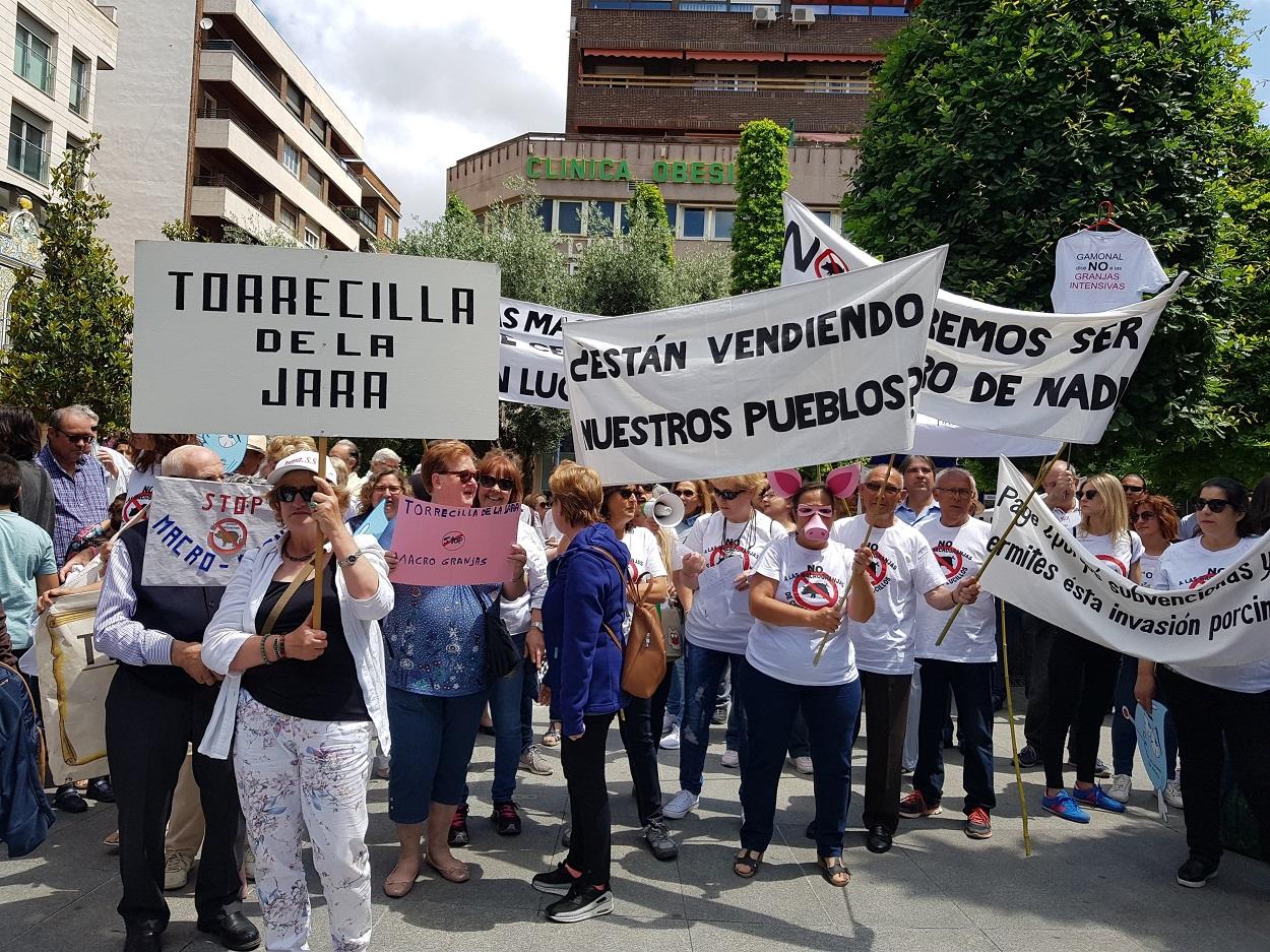 Manifestación en Talavera de la Reina contra las macrogranjas. Europa Press