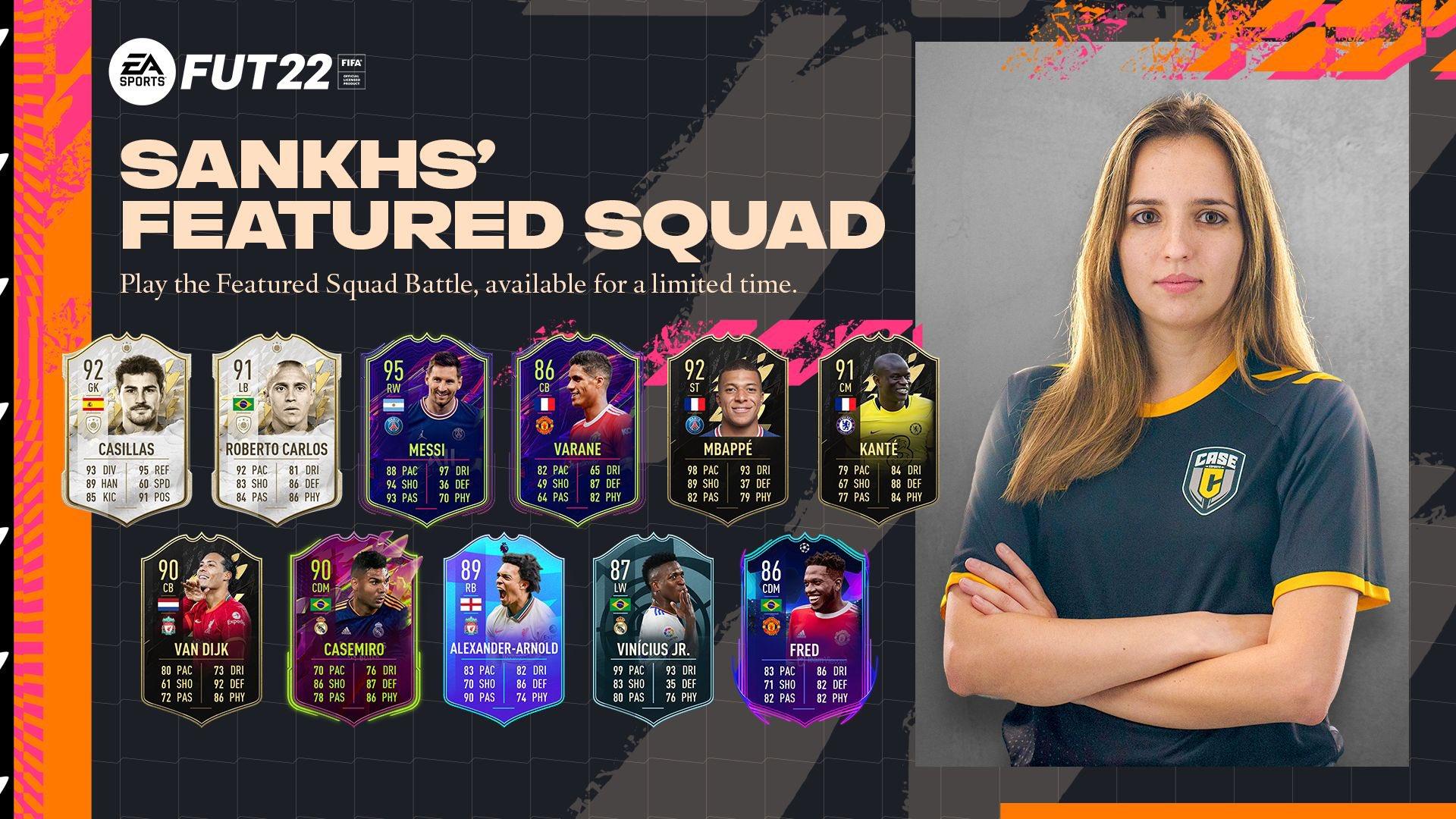 Plantilla de SaNhKs en Squad Battles de FIFA 22