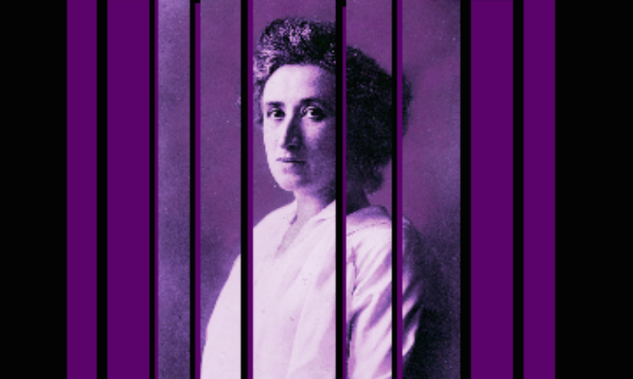 Imagen de Rosa Luxemburgo que ilustra la portada del libro.