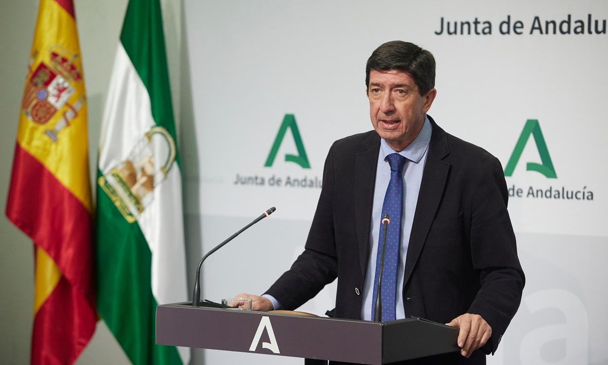 Vox ataca al vicepresidente de la Junta de Andalucía, Juan Marín (C's), tras la polémica del Cara al Sol. EP