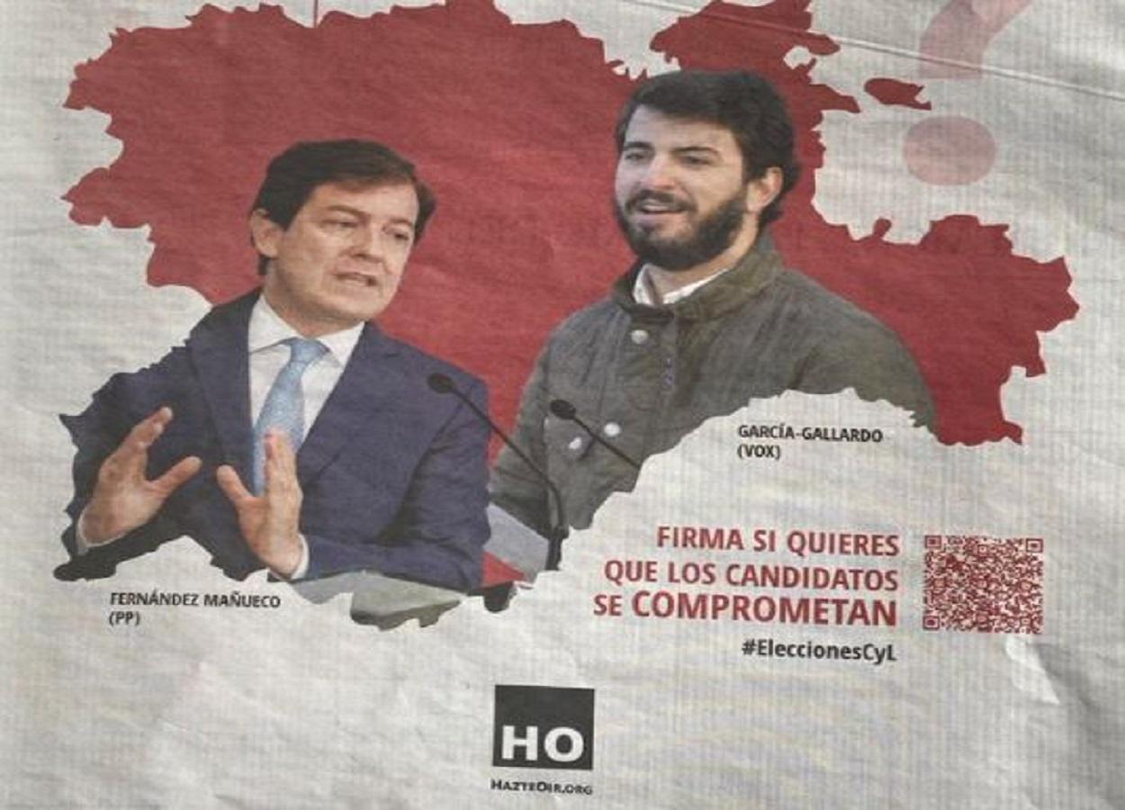 Los candidatos de PP y Vox en Castilla y León. Anuncio de Hazte Oír