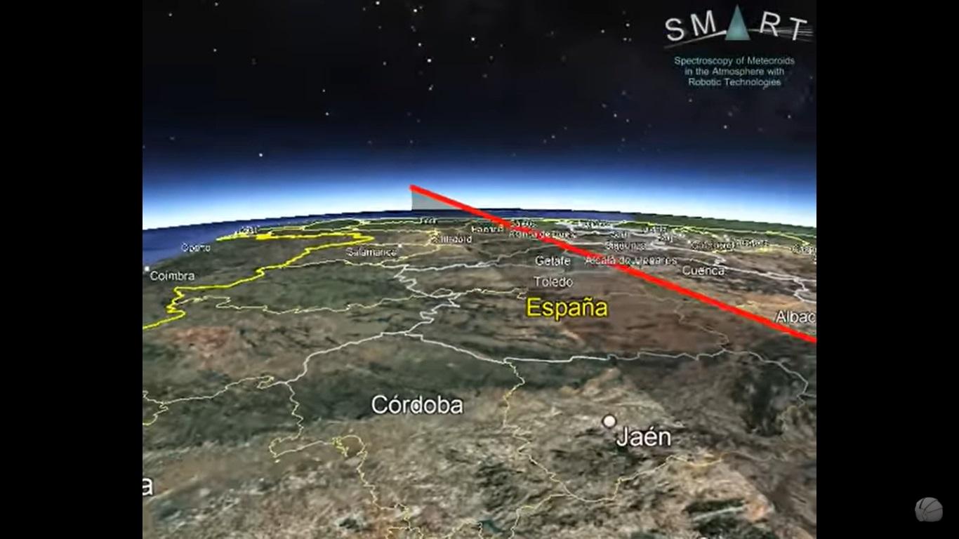 Trayectoria del satétile de Elon Musk sobre la Península Ibérica.