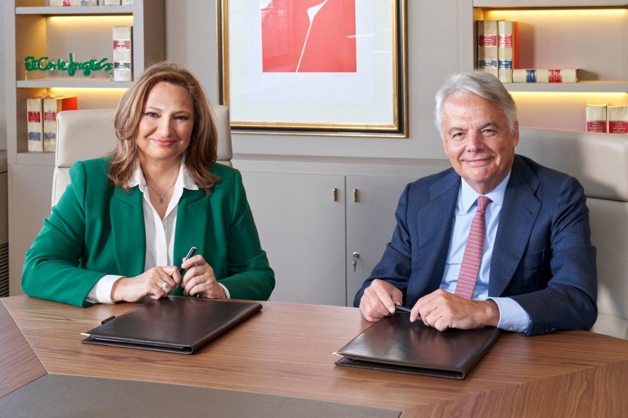 La presidenta de El Corte Inglés, Marta Alvarez y el presidente de Mutua, Ignacio Garralda. Europa Press