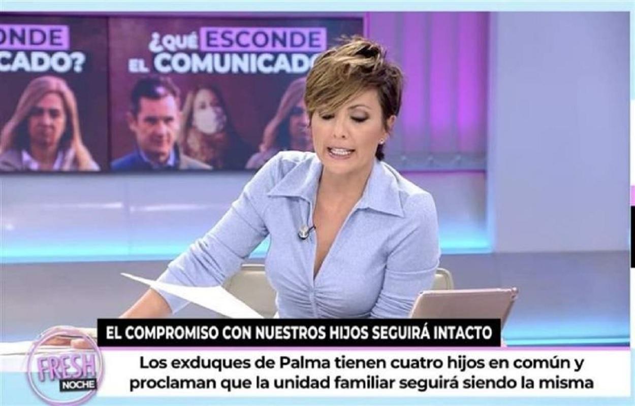 Sonsoles Ónega en 'Ya son las ocho'. Telecinco.