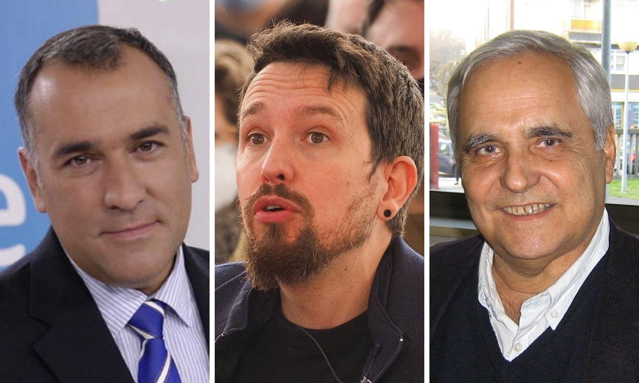 Xabier Fortes, Pablo Iglesias y Juan Cruz