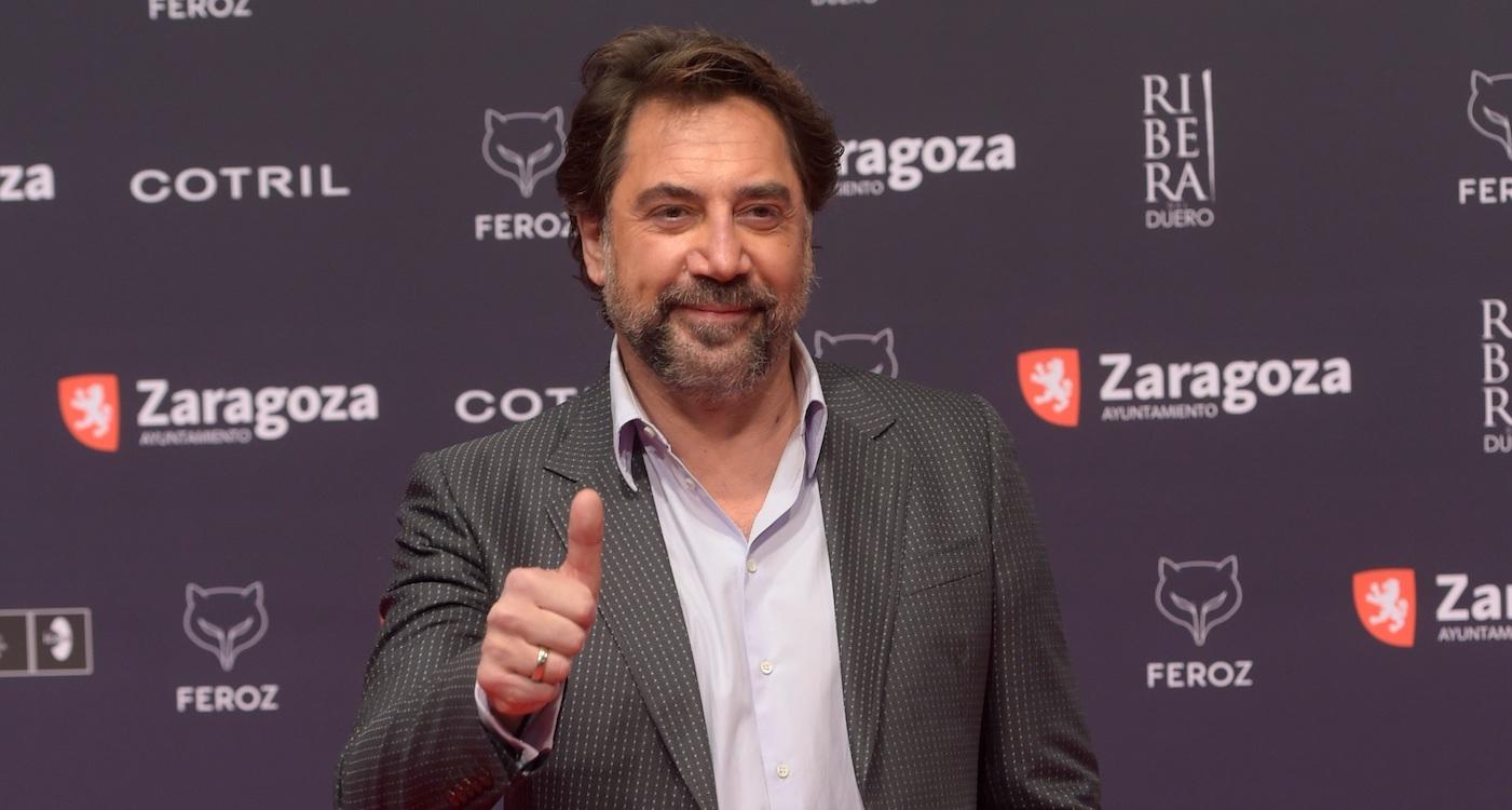 El actor nominado a mejor protagonista, Javier Bardem posa en el photocall de la gala IX edición de los Premios Feroz en el Auditorio de Zaragoza. EP