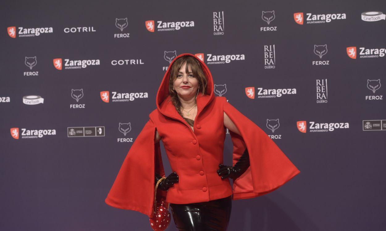 La actriz Yolanda Ramos en la alfombra roja de los Premios Feroz. EP.