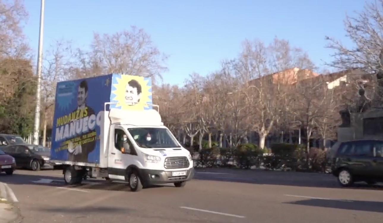Unidas Podemos lanza una campaña en un camión para las elecciones en Castilla y León. Twitter