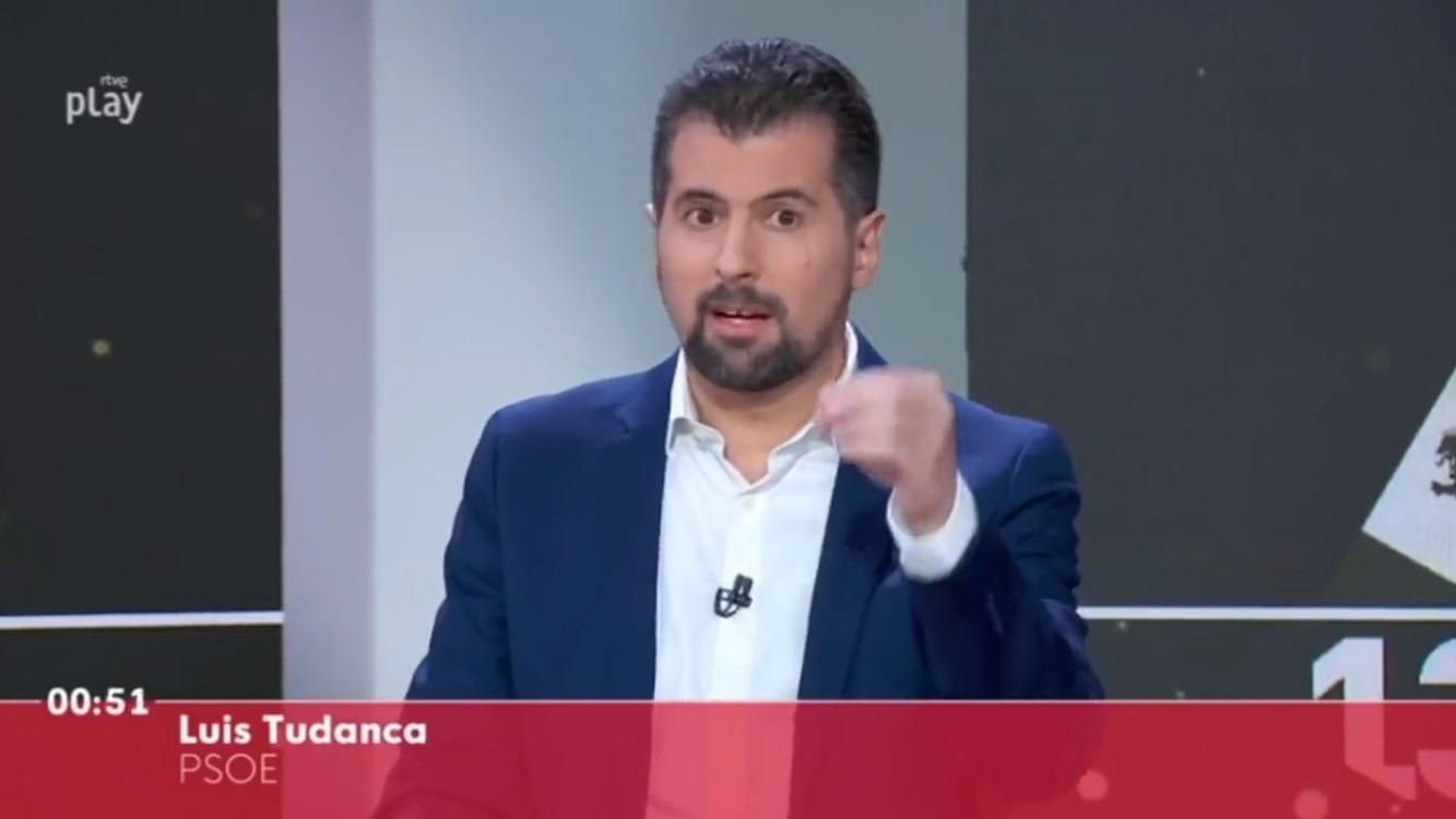 El candidato socialistas a la Presidencia de la Junta de Castilla y León, Luis Tudanca. Fuente: RTVE.