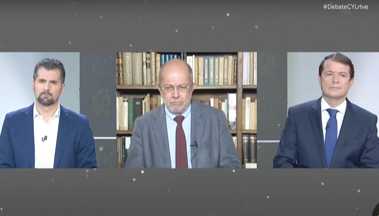 Tudanca, Mañueco e Igea en el debate en RTVE