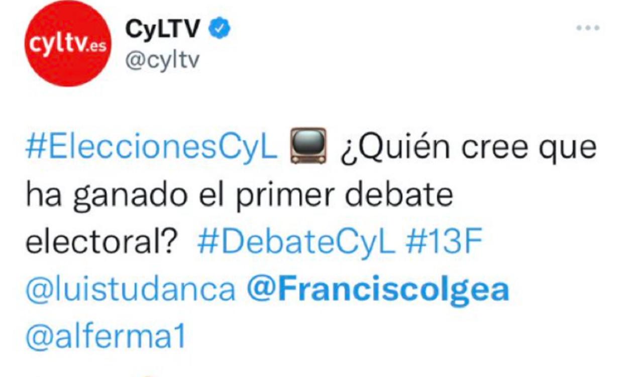 Encuesta Televisión Castilla y León sobre debate electoral