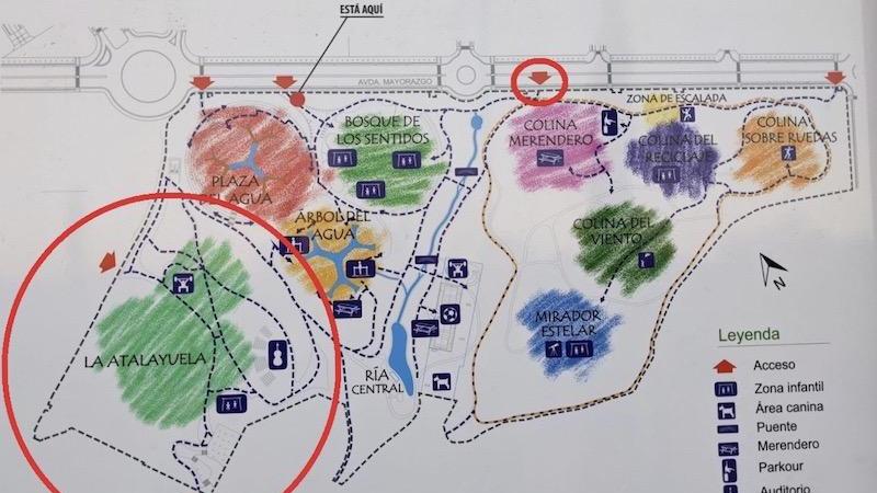 Plano del parque de La Gavia