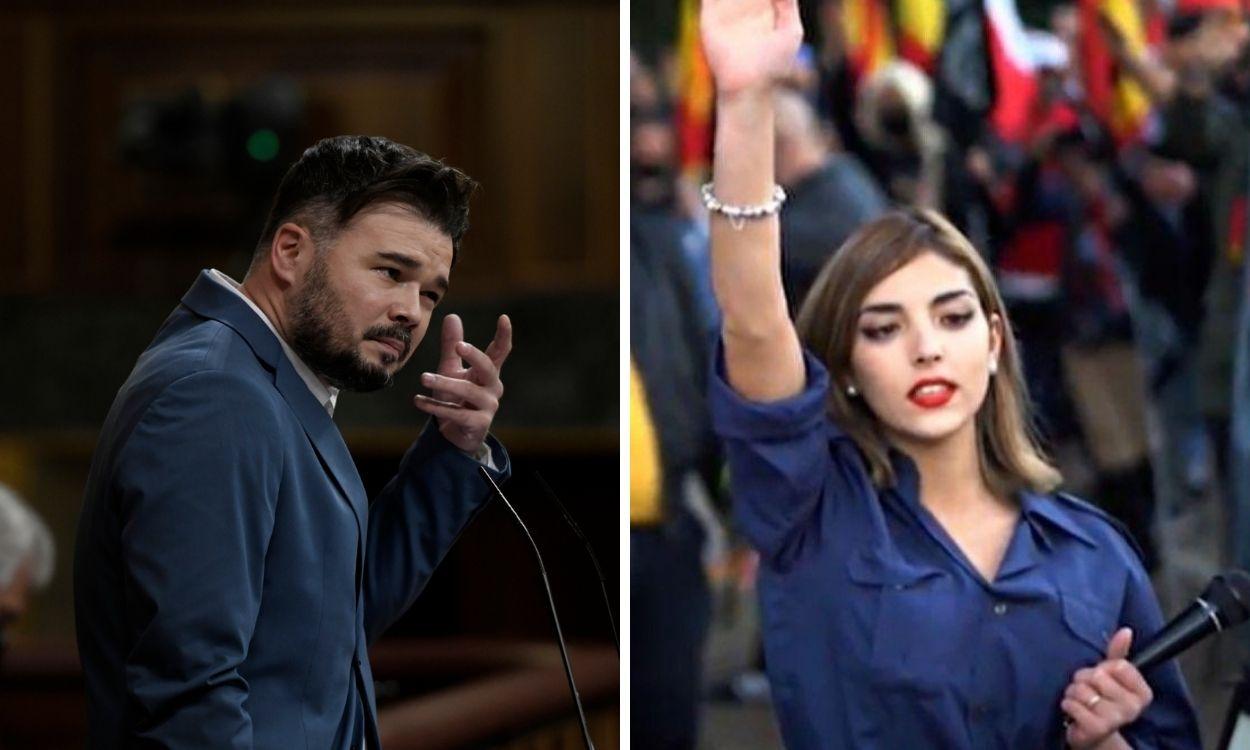 Gabriel Rufián e Isabel Peralta 