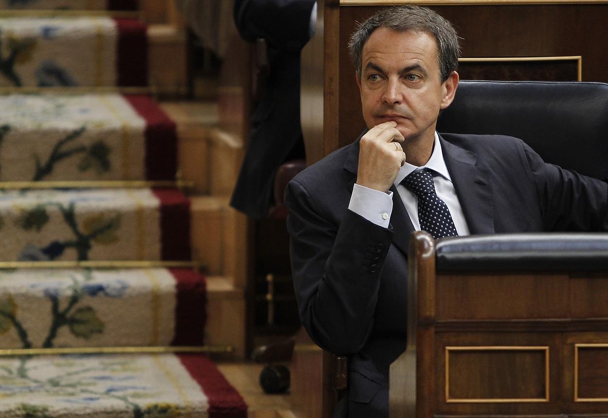 El expresidente del Gobierno, José Luis Rodríguez Zapatero, en una sesión en el Congreso de los Diputados. Marta Fernández / Europa Press