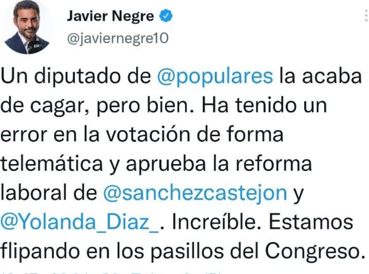 Tuit Javier Negre
