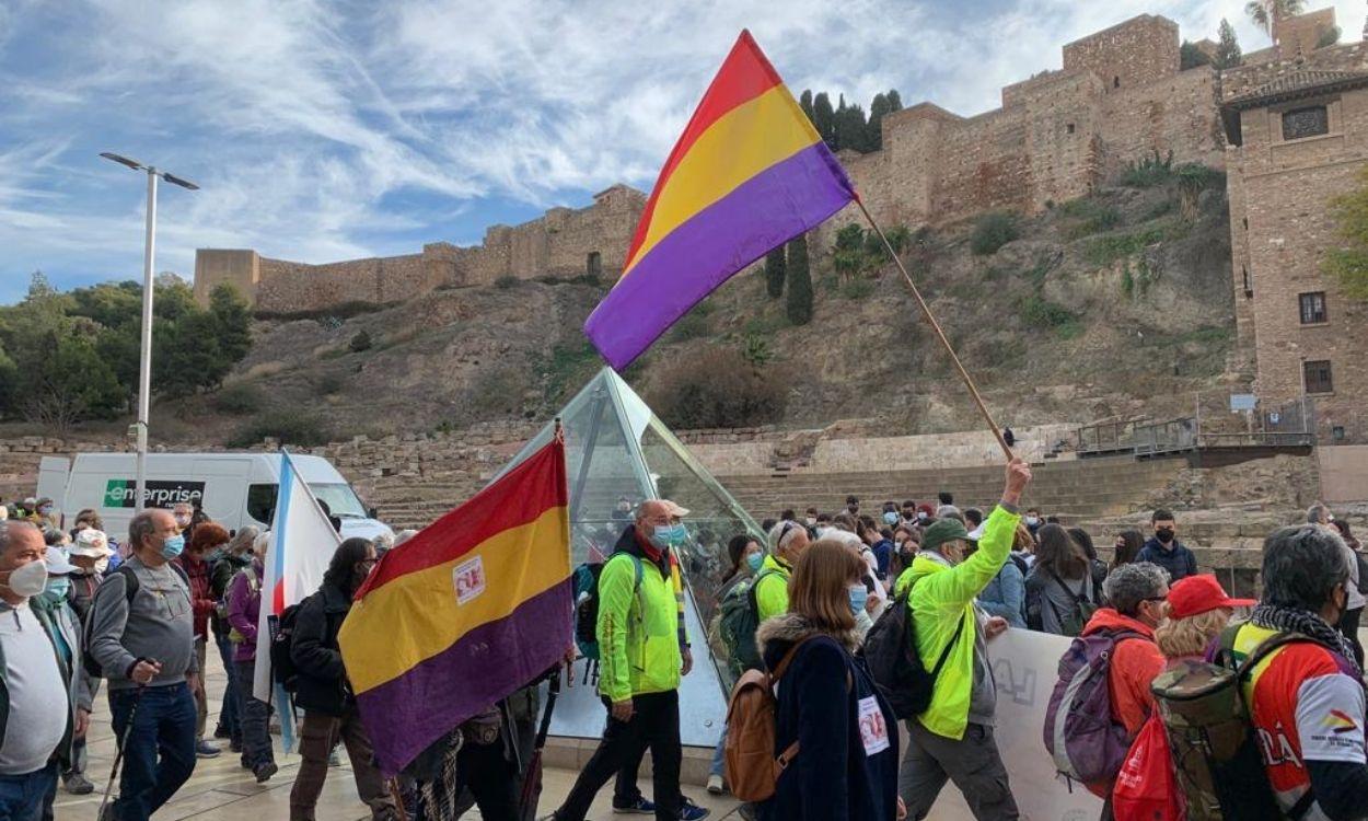 Marcha republicana en memoria de La Desbandá.  Fuente: Asociación La Desbandá.