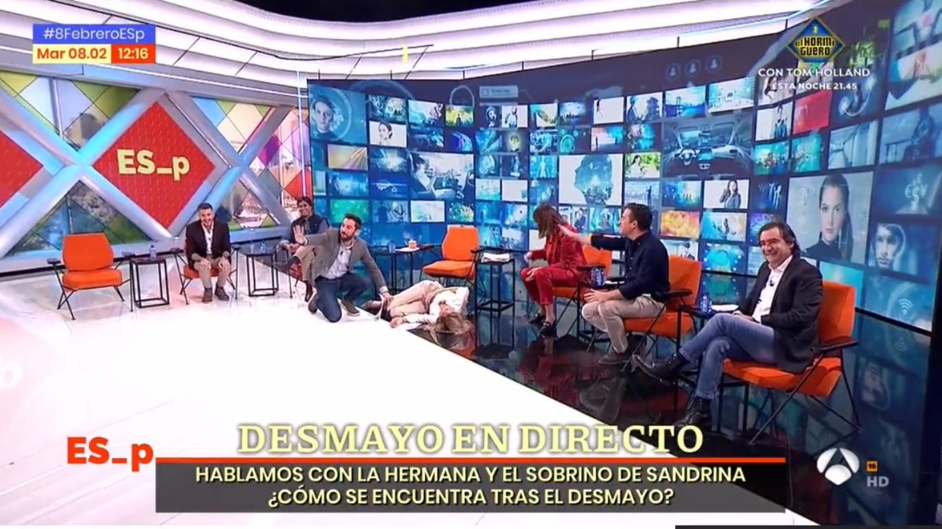 Susanna Griso se 'desmaya' en directo. Antena 3.