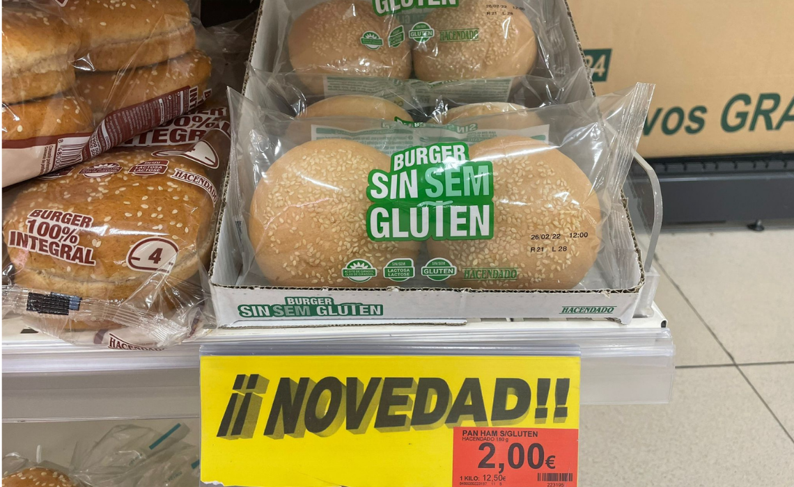 Pan de hamburguesa sin gluten de Mercadona