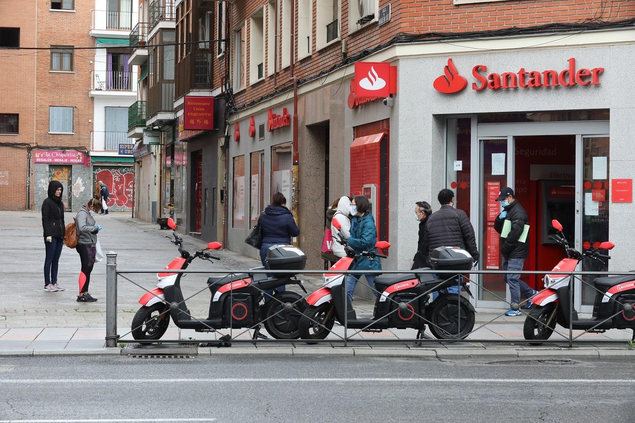 Una oficina de Banco Santander. Europa Press