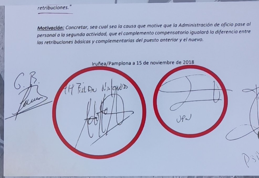 Imagen de la Sexta del documento firmado por Sayas y EH Bildu