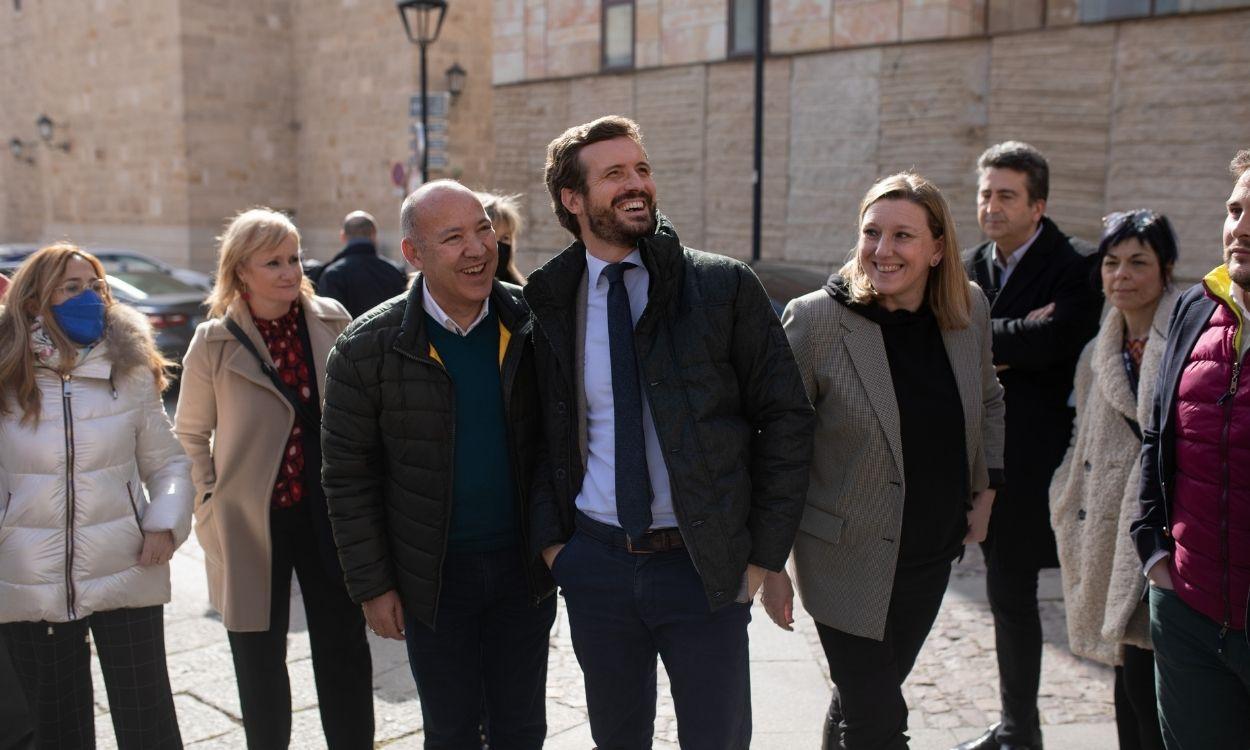 Pablo Casado en un acto electoral en Zamora