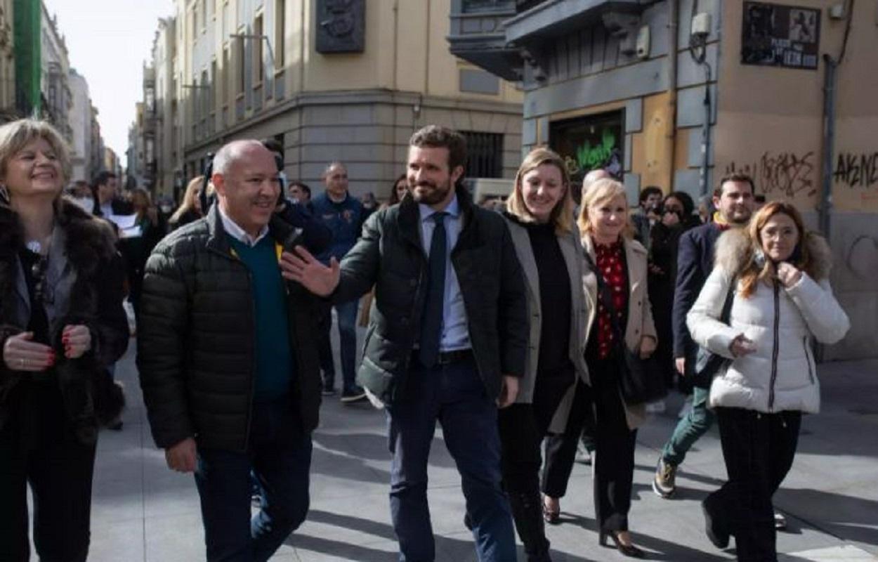 Pablo Casado en un acto de la campaña de CyL de Zamora