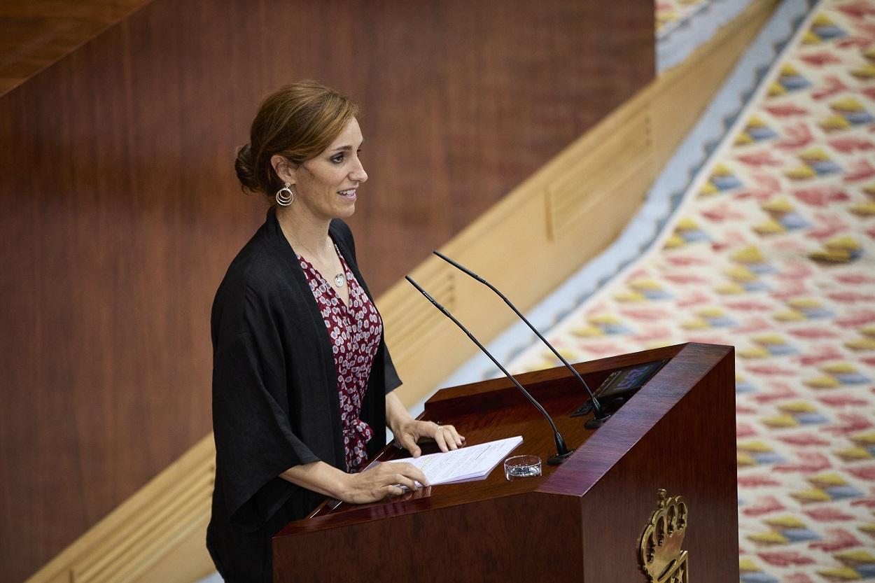 La portavoz de Más Madrid en la Asamblea, Mónica García. Fuente: Europa Press.