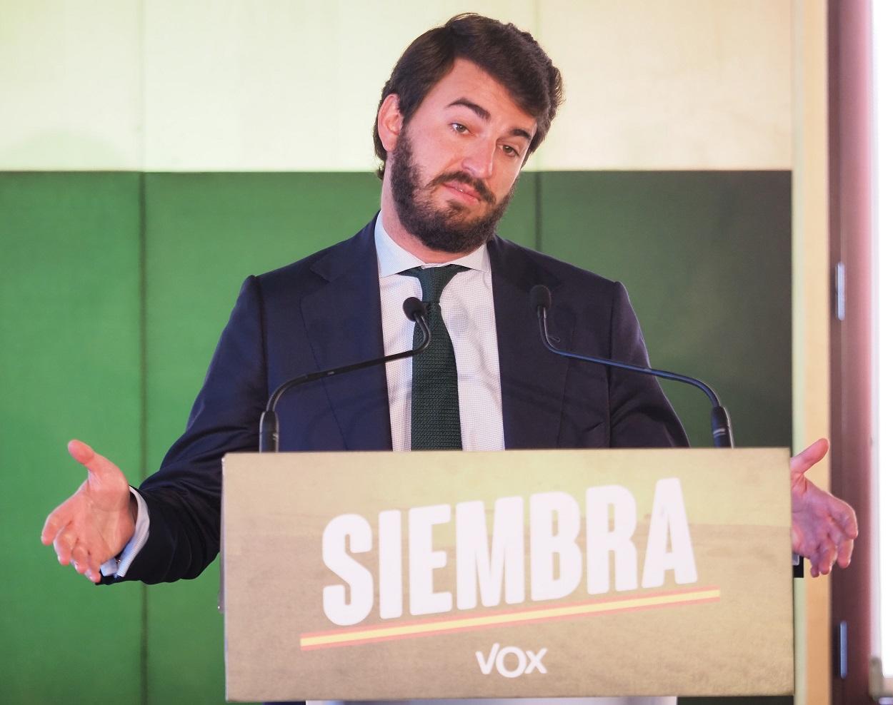 El candidato de VOX a la Presidencia de Castilla y León, Juan García-Gallardo. Fuente: Europa Press.