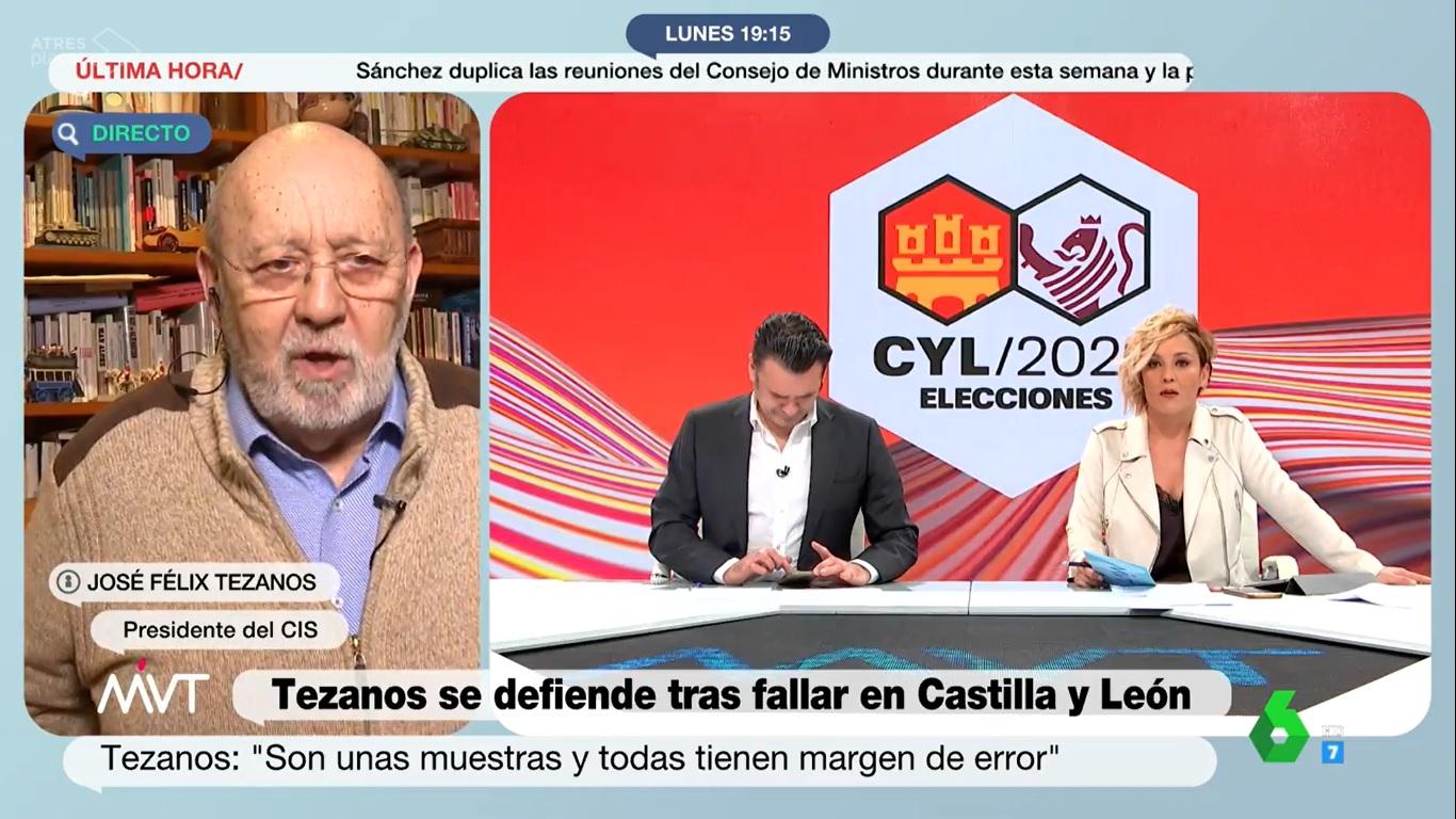 José Félix Tezanos en 'Más vale tarde'. laSexta.