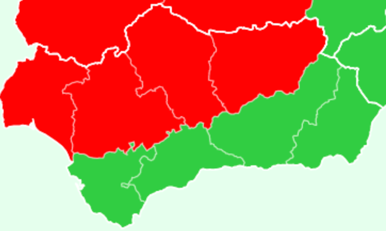 Recreación de partidos más votados por provincias. Electomanía. EP