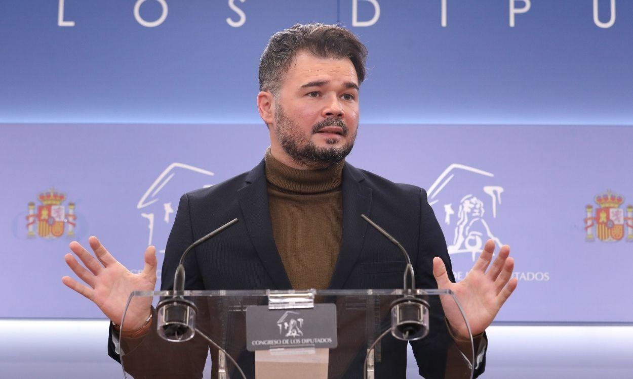 El portavoz de ERC en el Congreso, Gabriel Rufián