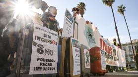 Los trabajadores de agencias de viajes se manifiestan para pedir más ayudas. Europa Press