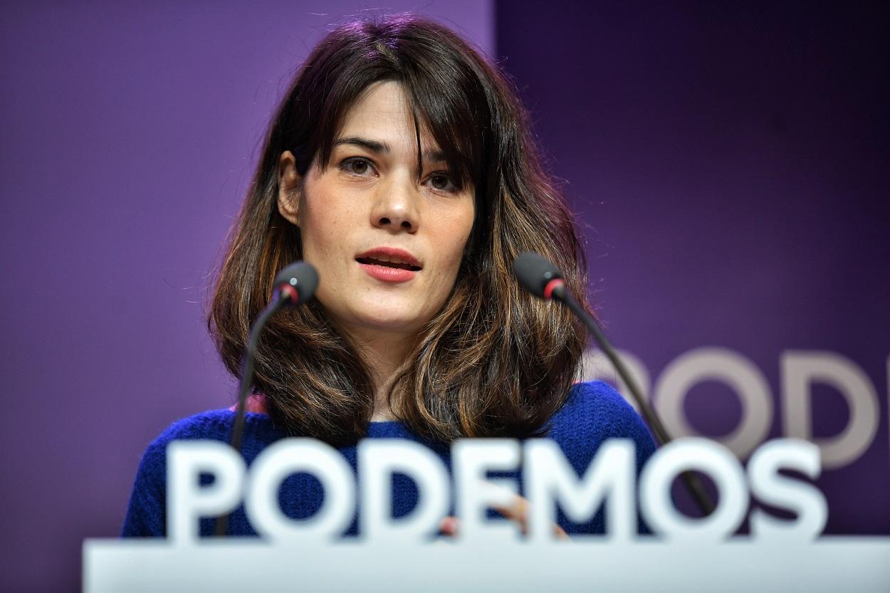 La portavoz de Podemos, Isa Serra. Fuente: Europa Press.