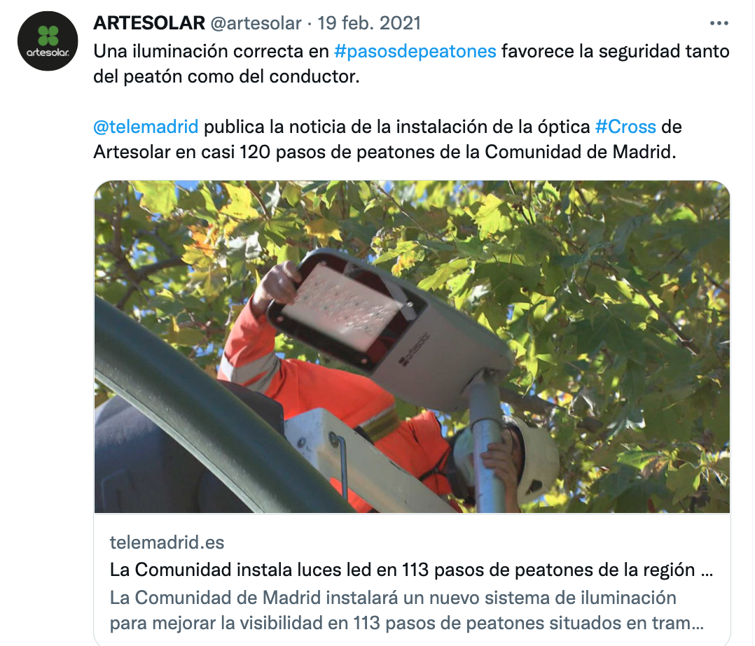 Publicación de Artesolar en 120 pasos de peatones. EP