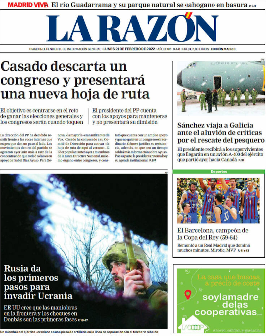 Portada de La Razon 