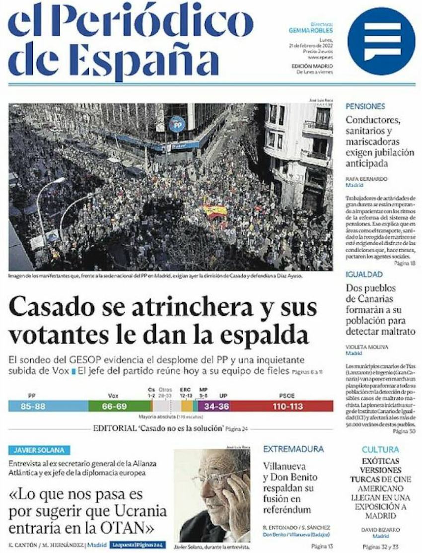 Portada El Periódico de España Portada El Periódico de España