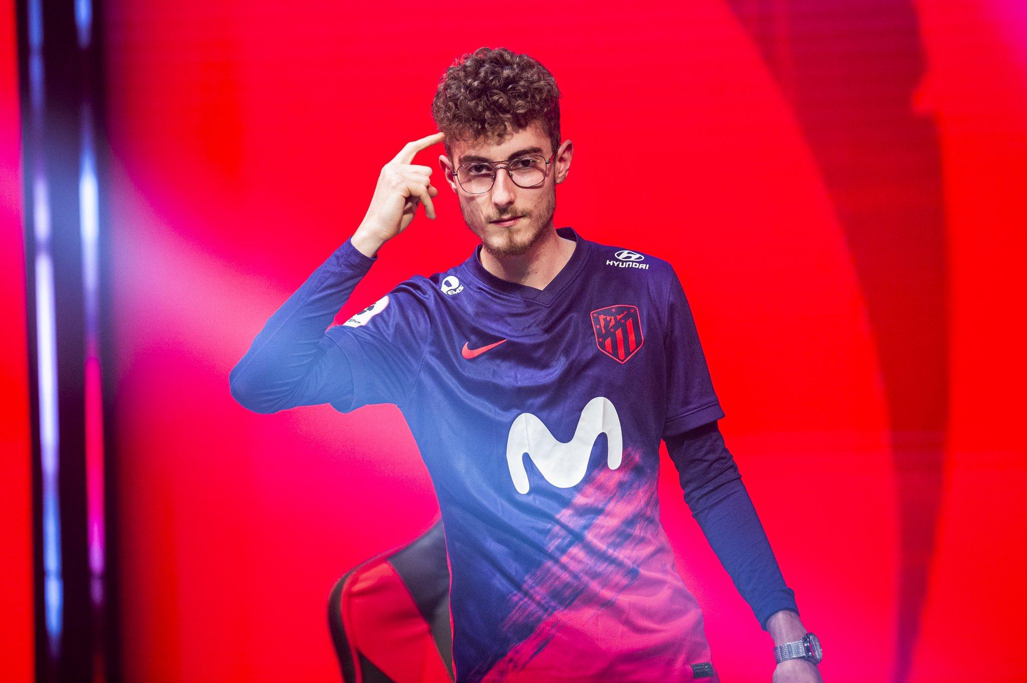 Andonii, jugador del Atlético de Madrid y Movistar Riders