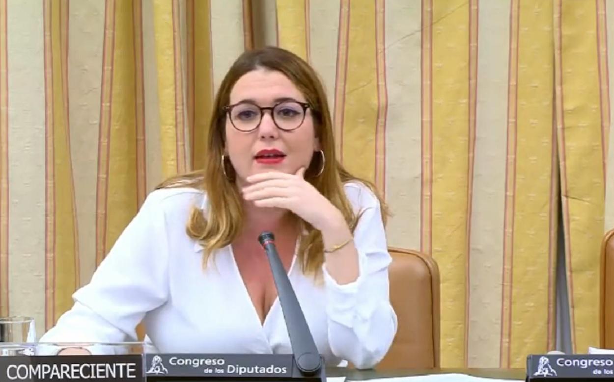 La secretaria de Estado de Igualdad, Ángela Rodríguez, en el Congreso de los Diputados