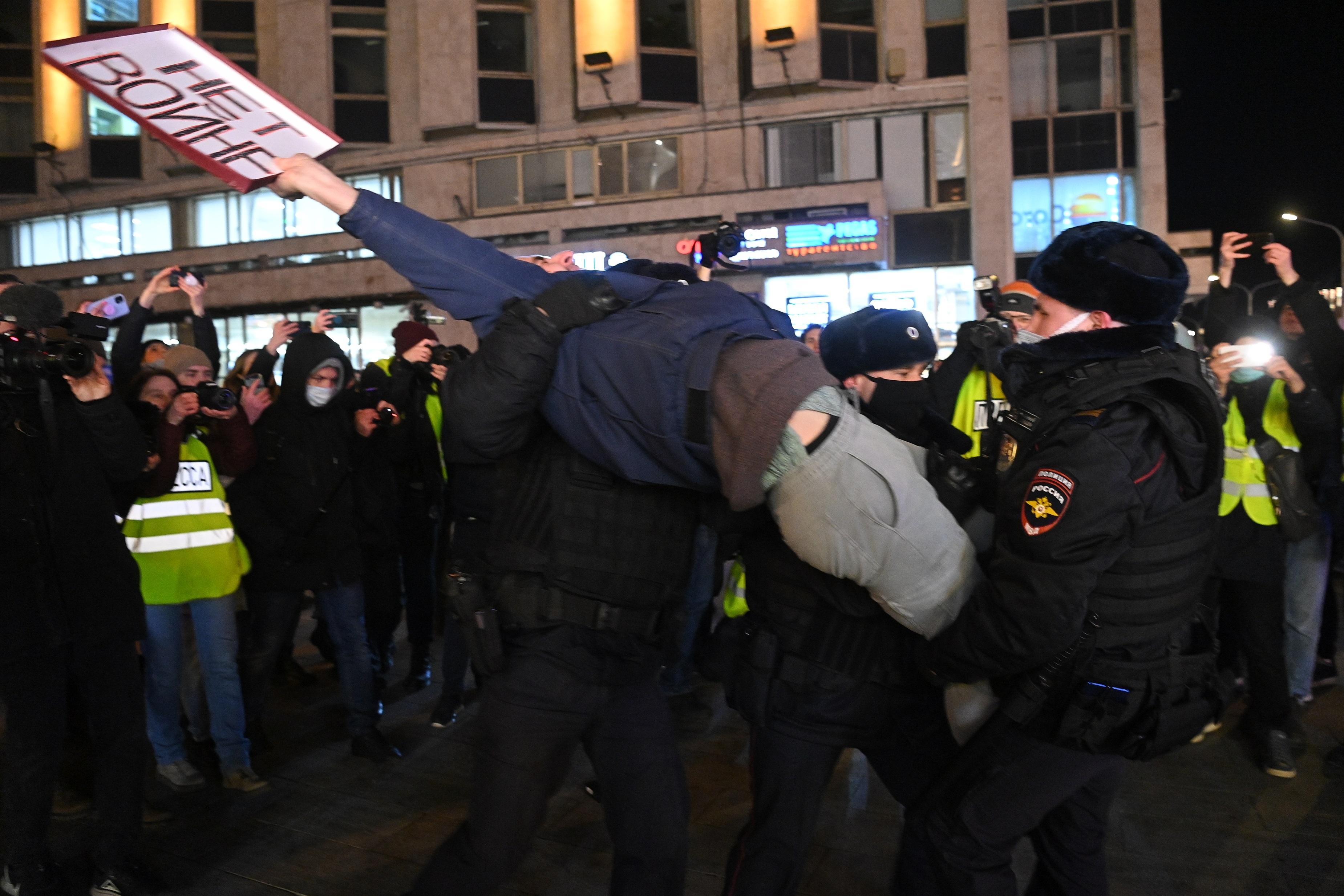 Protestas en Moscú contra la guerra de Ucrania