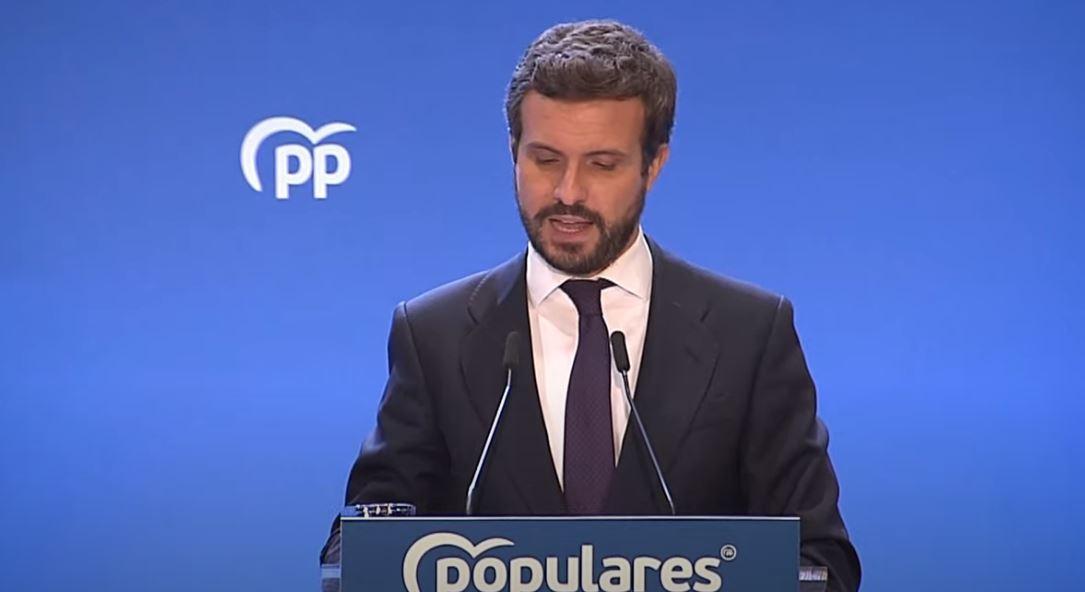 Pablo Casado ante la Junta Directiva del PP