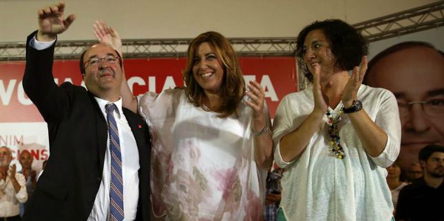 Díaz pide en Barcelona "votar por España, por Pau y por Pablo, por Carme y por Carmen, por una España para todos"